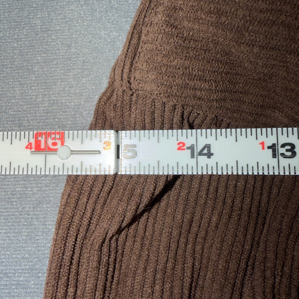 Halara Mid Rise Zipper Pocket Corduroy Casual Pants Acorn Brown Medium - Picture 4 of 9